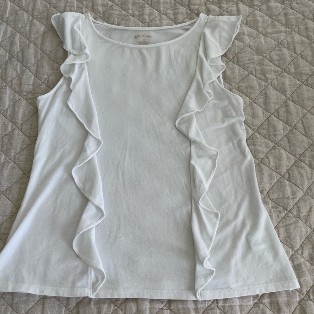 Lilly Pulitzer Ruffled Top.